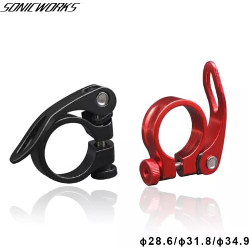 Bike Aluminum Alloy Seat Clamp Cycling Ultralight Saddle Seat Post Clamp MTB Mountain Road Bicycle Quick Release Seat Tube Clamp