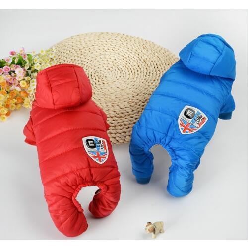 Winter Hooded Pet Clothes For Dogs Small Medium Big Dog Down Jacket Thick Cotton Coat For French Bulldog Chihuahua Pets Clothing