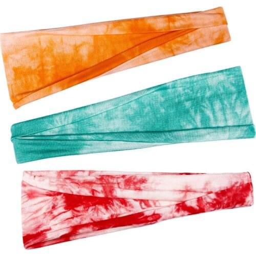 1PCS Tie Dye Hair Holder Hairbands Fleece Bow Animal Ears Headband For Women Girls Turban Fashion Hair Accessories