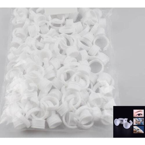 100Pcs Microblading Pigment Glue Rings Tattoo Ink Holder For Semi Permanent Makeup Tools