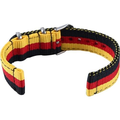 18/20/22/24mm Nylon Wrist Watch Band Strap Striped Replacement Watchband Fits Most Watch Colorful Woven Bracelet Watch Strap