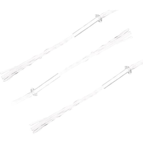 3Pcs Glass Tube Oil Lamp Wick Holder Adapter with 4.7 Inch Round Cotton Wick White