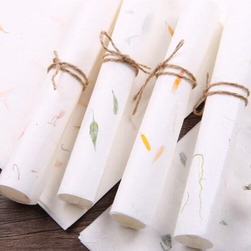 40pcs Chinese Style Fresh Ancient Rhyme Stationery Paper Painting Paper Plant Ancient Paper Rice Paper Letterhead