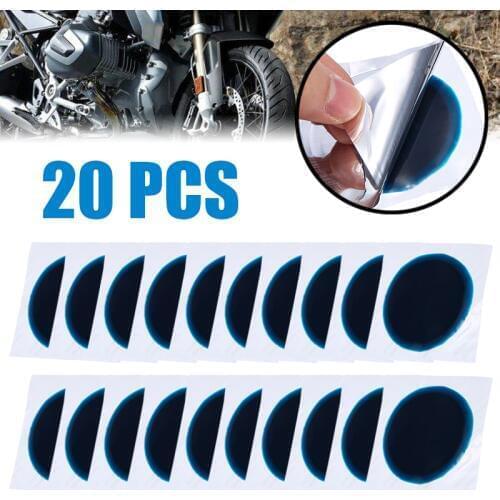 For Motorcycles Auto Accessories 20PCS 55*55MM Round Radial Tire Rubber Material Repairing Patch Tubeless Tool Treyues