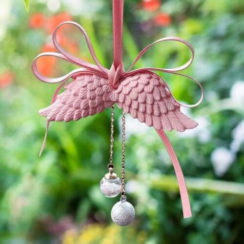 Car Pendant Angel Wing Rearview Mirror Decoration Hanging Charm Ornaments Automobiles Interior Cars Accessories Holiday Gifts