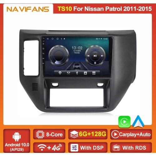 RDS 6+128G Carplay Auto Android 11 Car Radio Automotivo Head Unit For Nissan Patrol 2011-2015 Multimedia Player Auto GPS 4G Wfi