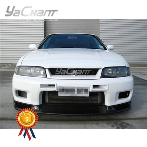 Car-Styling FRP Fiber Glass Front Lip Fit For 1995-1998 Skyline R33 GTR Jun Style Front Bumper Lip