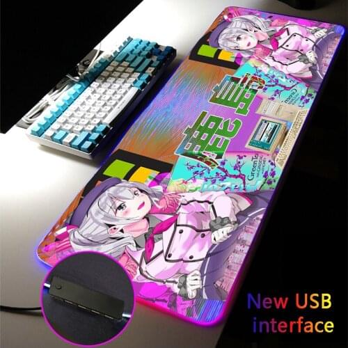 Your Name Anime XXL Large RGB Mouse Pad Multi-interface Four USB Docking Dock USB Cute Pink MousePads Typec Interface Desk Mat