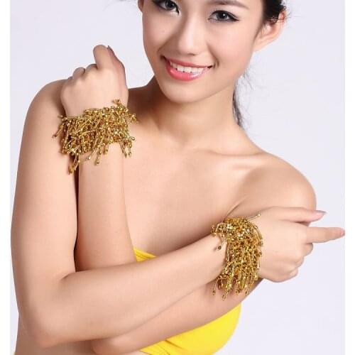 Indian dance Beaded Charm Bracelet(single) Belly dance accessories jewelry Dance performance Hand decoration