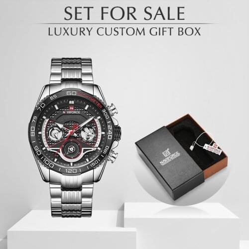 NAVIFORCE Mens Watches Top Brand Luxury Fashion Quartz Watch Men Waterproof Stainless Steel Date Male Clock Relogio Masculino