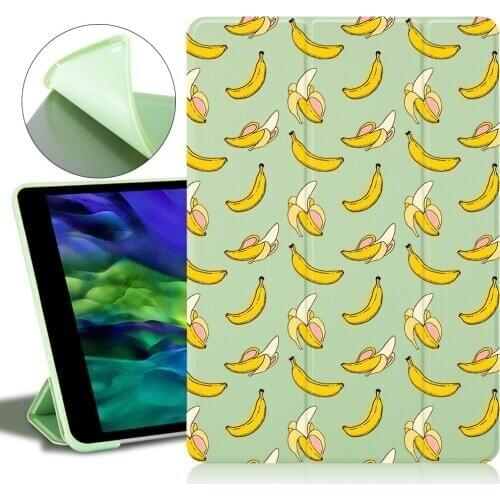 IPad Case Cartoon Banana For iPad Air 1 2 Cases Soft Silicone Back Funda Protective Covers iPad 7th Generation Case Pro 11 2020