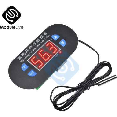 DC 12V Digital Thermostat Temperature Controller Sensor 10A Meter Red LED Mini Thermal Regulator Thermostat Control Temp