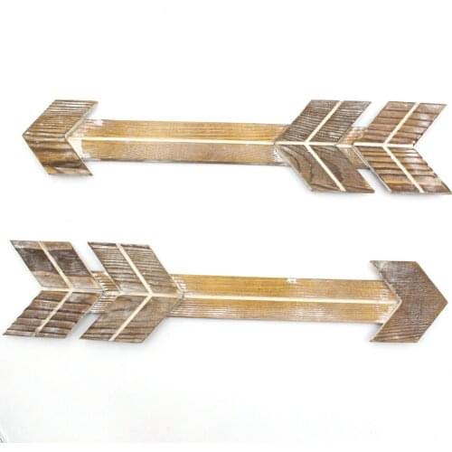 Rustic Wood Arrows Sign Decor Wall Art Arrows Crafts Give Directions Farmhouse Wall Mount Decoration For Home Pub Cafe