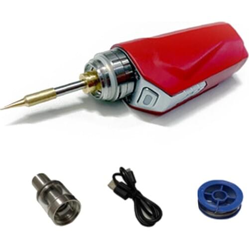 Household Mini Portable Soldering Iron 10W 20W 30W Power Adjustable USB Rechargeable Electric Welding Pen Color Sent By Random