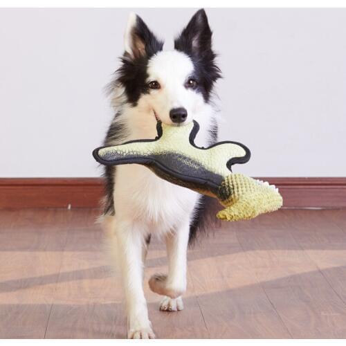 Natural Latex Pet Dog Squeak Toys Dinosaur Doll Style Dogs Interactive Toy For Puppy Large Dogs Pets Chew Teeth Cleaning Toy