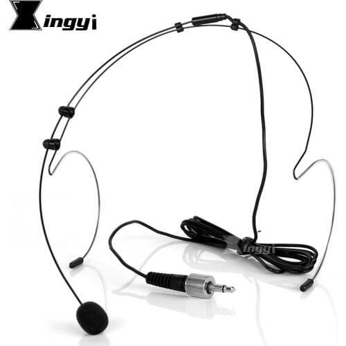 Mini 3.5mm Jack Screw Locking Condenser Mic Headworn Headset Microphone Microfono Mike For Karaoke Wireless System Transmitter