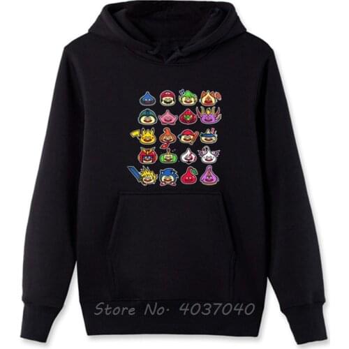 Men Hoodie Fashion Funny Slime Dragon Quest Hoodies Spring Autumn Fleece Zipper Sweatshirt Harajuku
