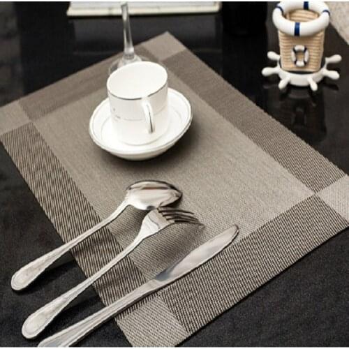PVC Dining Room Placemat for Table Heat Insulation Stain-resistant Kitchen Table Cloth Bowl Mat disc pad waterproof table cloth