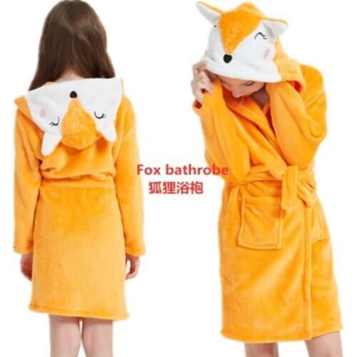 New Kigurumi Unicorn Hooded Children Bathrobes Kids Star Rainbow Bath Robe Animal For Boys Girls Pyjamas Nightgown Sleepwear