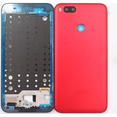 BaanSam New LCD Front Frame Battery Back Cover For Xiaomi 5X Mi 5X Mi A1 Housing Case With Power Volume Buttons