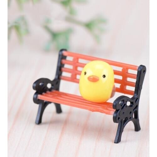 Park Chair Figurines Doll House Miniature Garden Fairy Ornament Plant Pot Decor Landscape DIY Craft Home Decoration Accessories