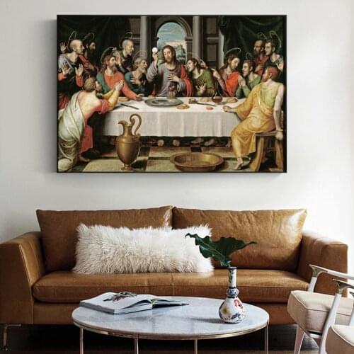 RELIABLI The Last Supper Posters Retro Art Canvas Painting Wall Pictures For Living Room Bedroom Home Decoration NO FRAME