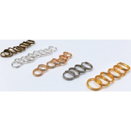 50g/lot 4 6 8 10 12 mm Open Jump Rings Double Loops Gold Color Split Rings Connectors for DIY Necklace Jewelry Making Supplies