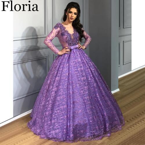 Luxury Glitter Purple Celebrity Dress Crystals Beading Red Carpet Movie Opening Ceremony Dress Formal Evening Gowns Abendkleider