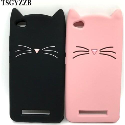 3D Cute Beard Cat Silicon Case For Xiaomi Redmi 4A Cover Soft Rubber Cases For Xiaomi Redmi4A Cover Gel Coque Shell Redmi 4A 5.0