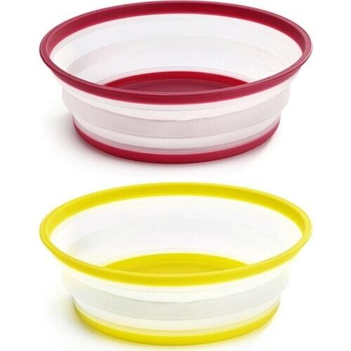 Foldable Plastic Cover Lid Fresh Keeping Two-way Foldable Microwave Splash Cover Water Filter Basket Food Pot Dish Kitchen Tool