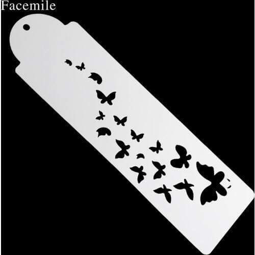 Facemile Hollow Spray Lace Butterfly Fondant Cake Stencil Wedding Cupcake Template Mold Cake Decorating Kitchen Bakeware Baking