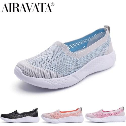 Airavata Mother Shoes Fly Weave Casual Outdoor Light Fashion Old Beijing Cloth Shoes Womens One Step Slip On Lazy Shoes