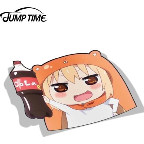 Jump Time 13cm x 9.9cm Funny Himouto! Umaru Anime Kawii Decal Personality Car Styling Car Sticker Vinyl Graphic Waterproof