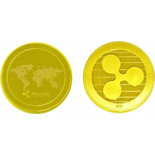 Gold/Silver-Plated Ripple Coin Commemorative Round XRP Ripple Crypto Currency Plated Coin Collectible BitCoin Art Collection