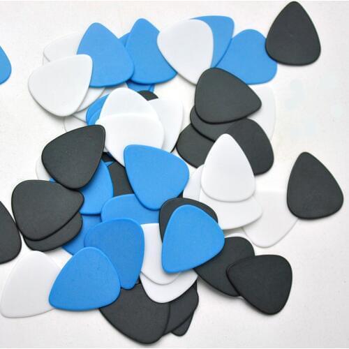 100pcs/lot 1mm Delrin Guitar Picks Plectrums Mixed Colors Black White Blue