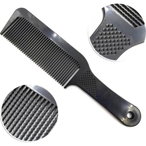 Anti Static Long Waved Teeth Carbon Comb Women Make Hair Smooth Comb Professional Hairdressing Men Comb For Hairstyling