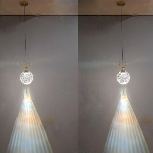 Bar Three Head Dining Room Modern Simple Light Net Red Bedroom Bedside Lamp New Creativity Living Luxury Crysta