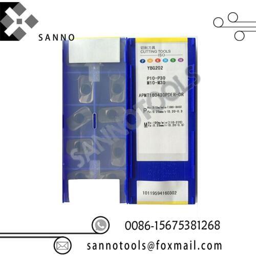 Free shipping! 10pcs/lots YBG202 APMT160430PDER-DR cnc carbide turning inserts milling inserts