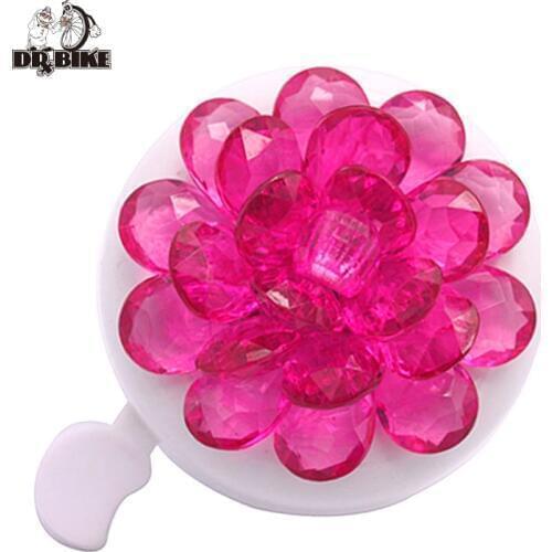 KIDS bike bell with plastic flower Aluminum Alloy Cycling Ring 22.2mm-22.8mm Safety Riding Alarm Four Colors Metal Ring
