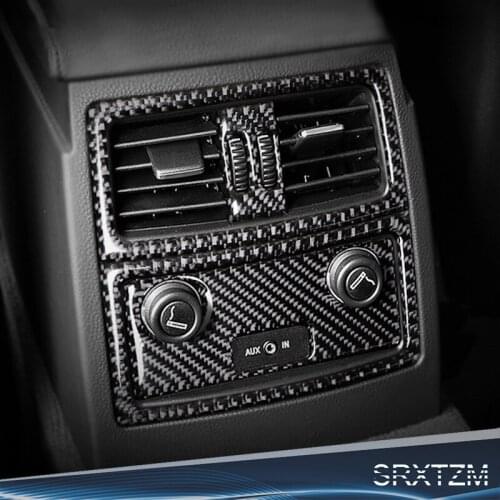 For BMW 5 Series E60 E61 Interior Armrest Box Rear Air Condition Outlet Vent Cover Trim Frame Decoration Strip Stickers