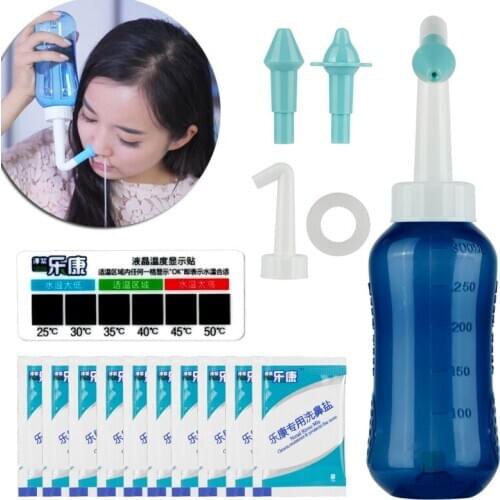 Home Neti Pot Nasal Nose Wash Kit Yoga Detox Sinus Allergies Relief Rinse Spray Personal Health Care TSLM1