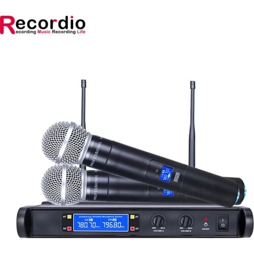 GAW-U500 UHF Wireless Handheld Mic With High Quality One for Two Wireless Microphone KTV Singing Home Stage Performance Mic