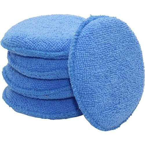 1 Pcs 5 inch Car Waxing Polish Foam Sponge Applicator car Cleaning Detailing sponge Pads Microfiber Auto maintenance tools