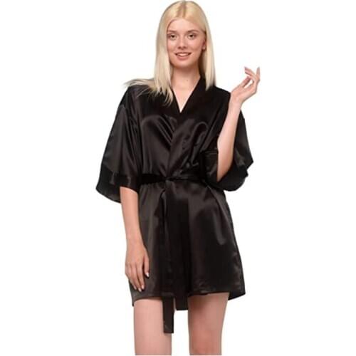 Summer Champagne Chinese Bride Wedding Robe Satin Sleepwear Women Nightgown Sexy Nightdress Lady Kimono Bathrobe Gown Negligee