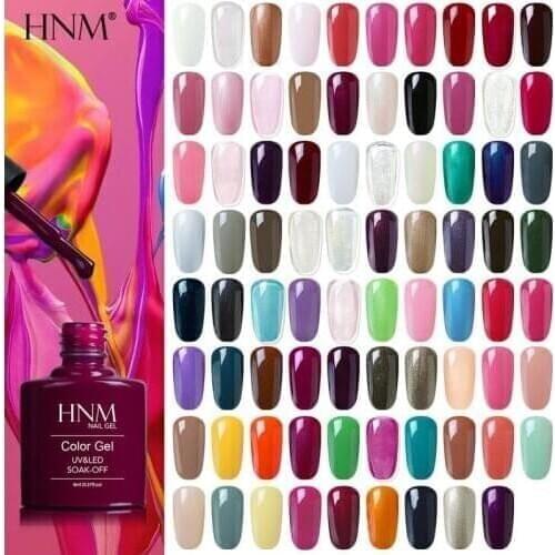 HNM 1pcs UV Gel Nail Polish 8ml UV LED Lamp Vernis Semi Permanent Soak Off Gelpolish Gel Lak 79 Colors Color Gel