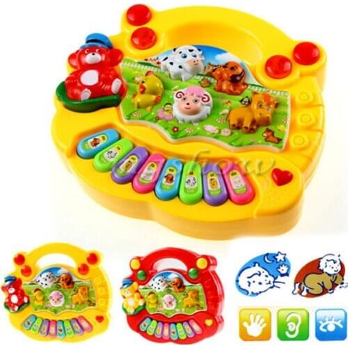 Musical Instrument Toy Baby Kids Animal Farm Piano Sound Developmental Music Educational Keyboard For Children Gift