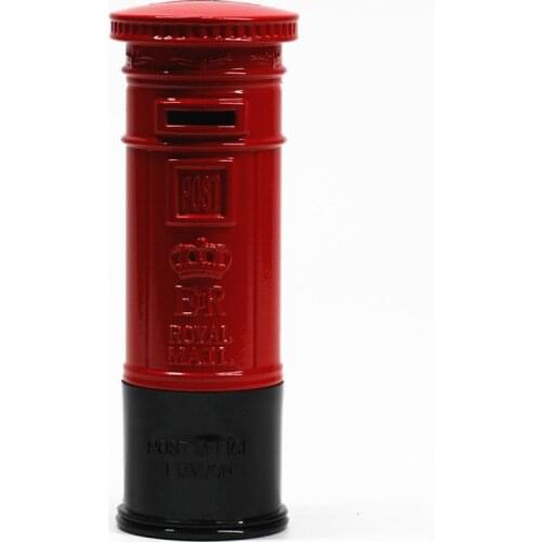 Piggy Bank British Pillar Box Vintage Piggy Bank with High Capacity Coin Money Safe Box Kids Gifts (Mailbox)