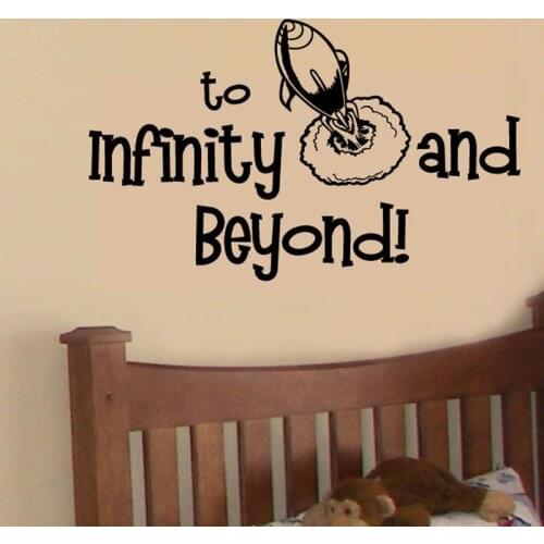 Rocket Space Wall Sticker To Infinity And Beyond Wall Decals Home Decor Kids Room Bedroom Decoration Nursery Wallpaper