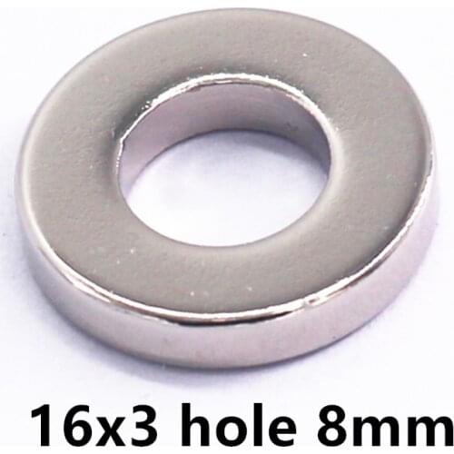 Dia 16x3 mm Hole 8mm N35 Round Ring Neodymium Magnet Super Strong Rare Earth Permanet Magnets 16*3-8mm 16mm