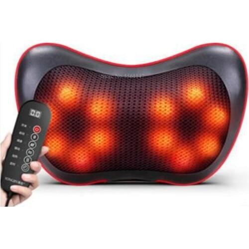Home car dual-use multifunction dish massager car massage pillow cervical lumbar leg massager Infrared Heating body massager